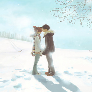 Белыми хлопьями снег