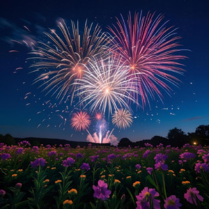 夏の夜に咲いた花