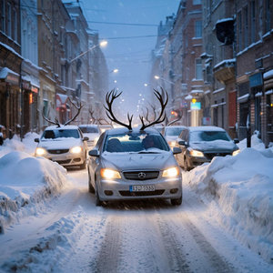 Олени на дороге