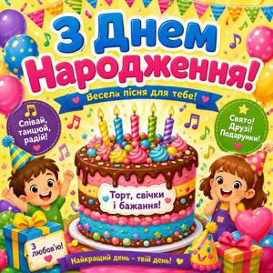 З днем народження, дитячі музичні вітання Z dnem narodzhennya, dytyachi muzychni vitannya