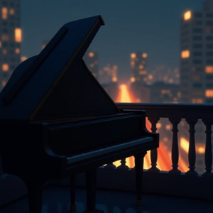 真夜中のバルコニー