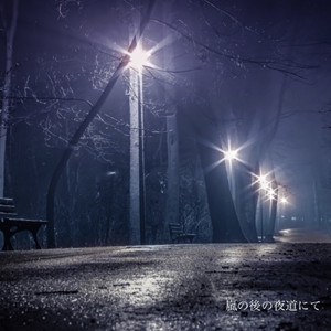 嵐の後の夜道にて