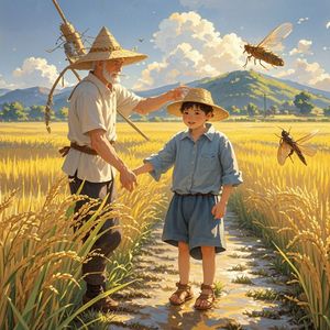 稻浪里的蝉鸣_笛悠郎