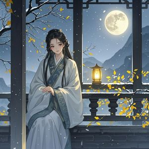 残灯望雪