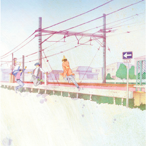 ぐるぐる巻きのマフラー