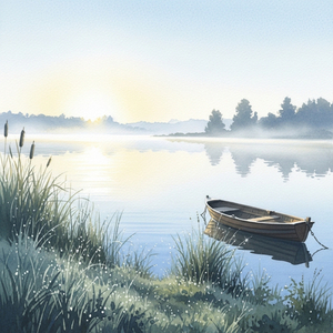 静かな青のきらめき