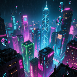Hong Kong Neon Rain