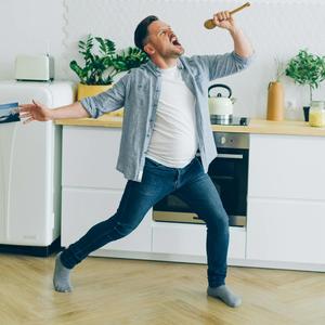 Dancing in the kitchen