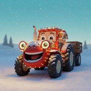 Der freundliche Weihnachtstraktor