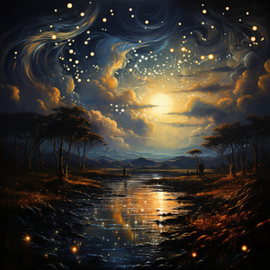 Sueño Del Bebé En La Felicidad Del Paisaje Onírico