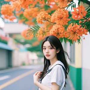 凤凰花开的路口