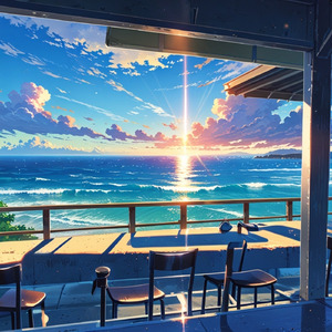 青空と海の色彩