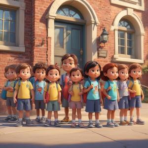 小朋友们一起跳跳舞