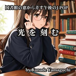図書館の窓から差す午後のJ-POP 光を刻む