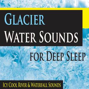 Ocean Waves Washing Up on Blue Glacier Towers