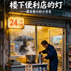 楼下便利店的灯
