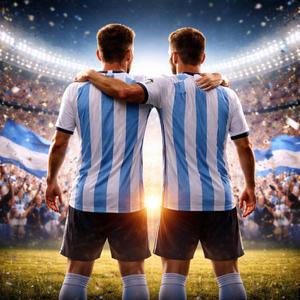 De espaldas y de pie