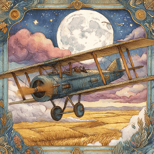 月夜の空で夢を見る