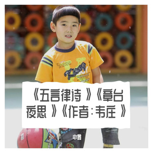 《五言律诗》《章台夜思》《作者：韦庄》