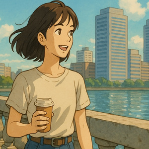 静かな目覚め - 水面に揺れる万代