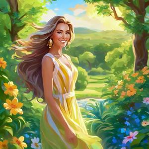 Blue eyes and sunshine smile