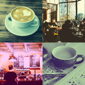 诗意的时髦的咖啡店节奏