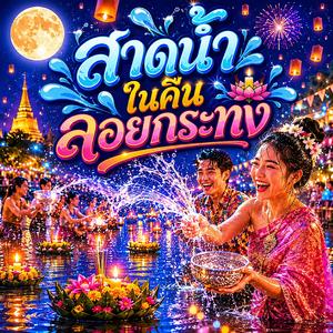สาดน้ำในคืนลอยกระทง (Splashing Water on Loy Krathong Night)