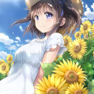 白裙和向日葵 (7)