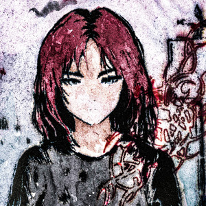 Девочка с волосами цвета вишни