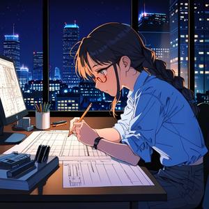 机にこぼれた月光