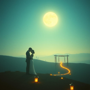 抱着那个月亮它笑弯了腰