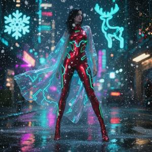 In the Christmas glow