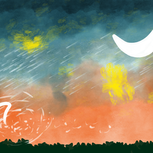 夜晚的微光与书灵