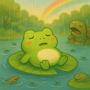 はすのはっぱに乗って