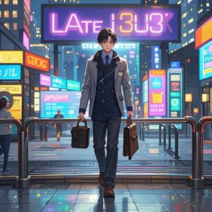 都市夜归打工人