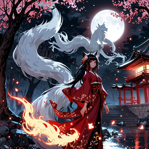 月影に哭く、狐の恋