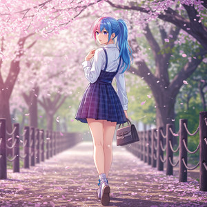 猫と春の散歩道