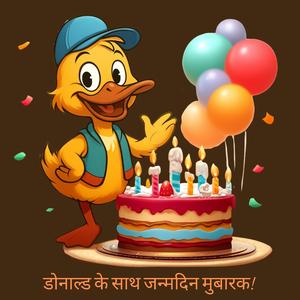 डोनाल्ड के साथ जन्मदिन मुबारक!