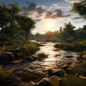 River's Caress in Harmonic Healing