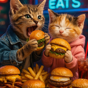 最高のフード ハンバーガー(Remix:KENJI MUNEDAさん) by ニャルコ🐾