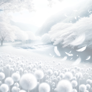 静かな夜の川辺