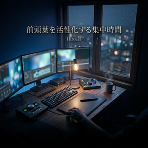 静寂の月夜の海と睡眠の音楽