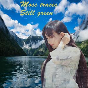 Moss traces, still green