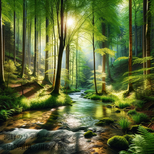 自然へのエスケープ、魅惑の森の川の音