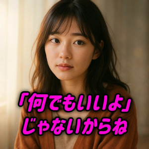 「何でもいいよ！」じゃないからね