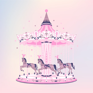 回るメリーゴーランド