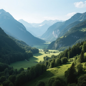 Valleys and mountains