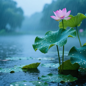 Lotus in the Rainy Season