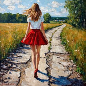 В юбочке короткой