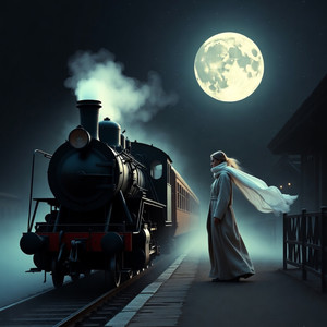 ქალი მატარებელში